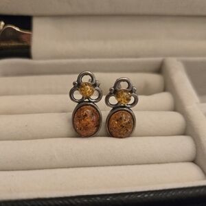 Silver and Stone earrings